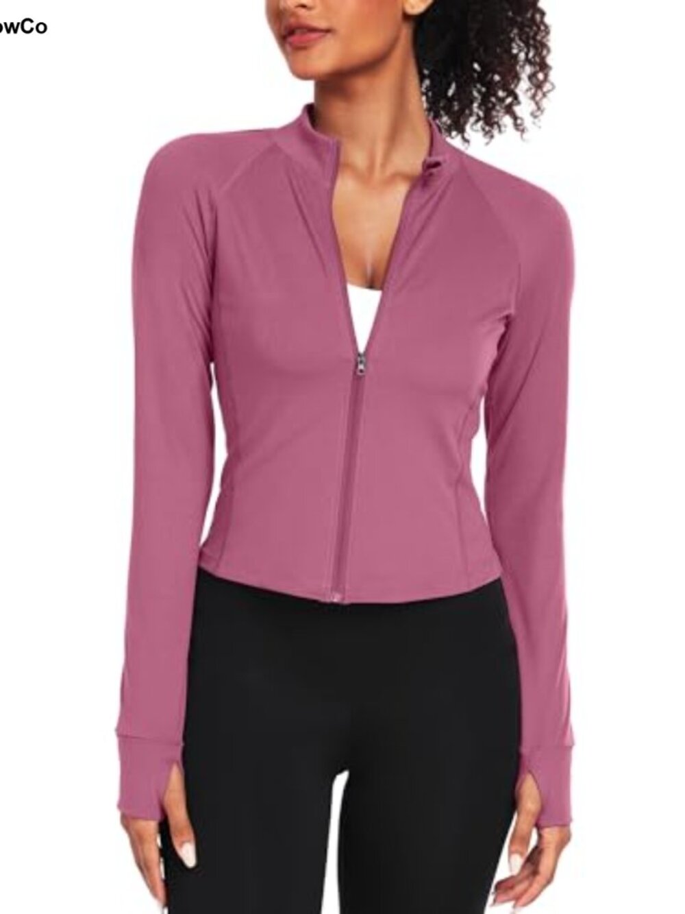 CADMUS Women's Workout Crop Top Jacket Long Sleeve Full Zip Athletic